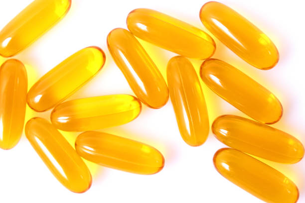 istock Omega-3 capsules on a white background. Fish oil, healthy supplements 1314740651