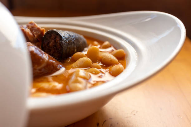 Asturian Fabada stock photo