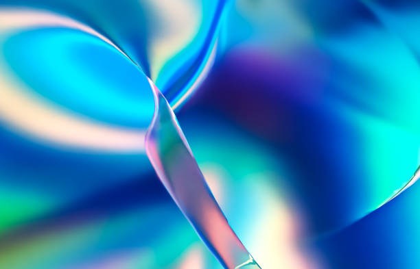 istock Abstract geometric crystal background, iridescent texture, liquid. 1314746585