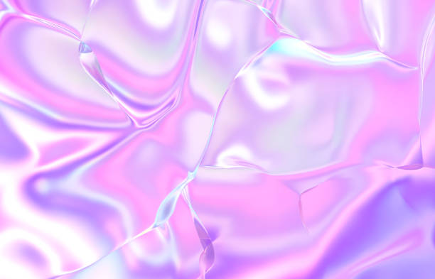 istock Abstract geometric crystal background, iridescent texture, liquid. 1314746680