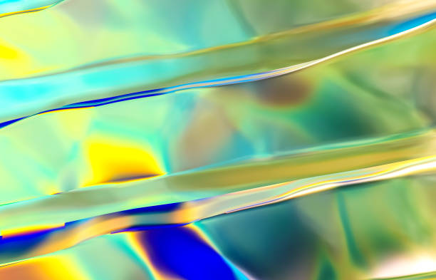 istock Abstract geometric crystal background, iridescent texture, liquid. 1314746681