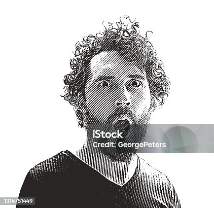 istock Young man with shocked facial expression 1314751449