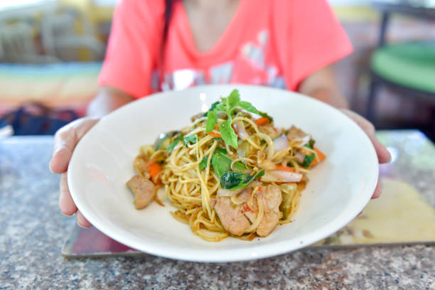 istock Pork Spaghetti in a White Plate 1314756109