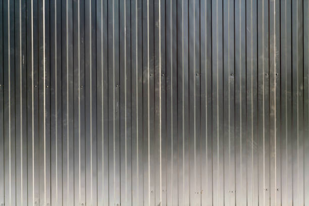 istock Grey color metal sheet fence texture. 1314757965