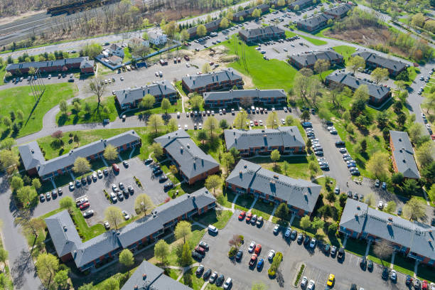 istock Top view apartments complex building urban lifestyle district landscape 1314763689