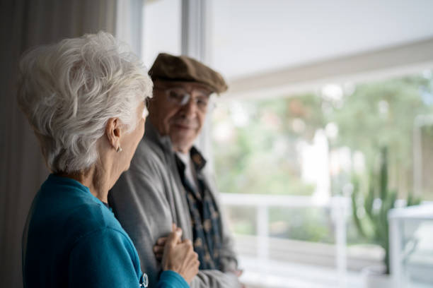 istock Senior couple together at home 1314772192