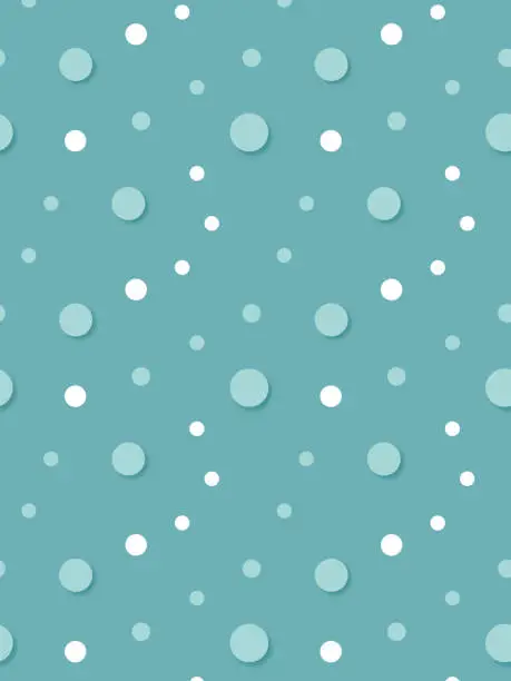 Vector illustration of Seamless Pattern with B;ue and White Circles