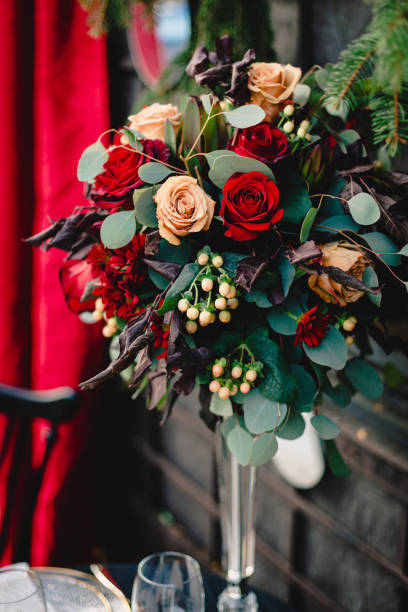 istock Beautiful floral centerpiece at wedding table 1314776616