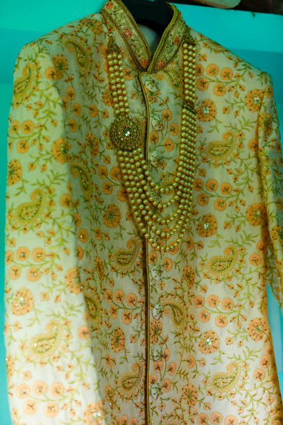 istock Traditional wedding ceremony in Hinduism: Groom dressing design 1314779362