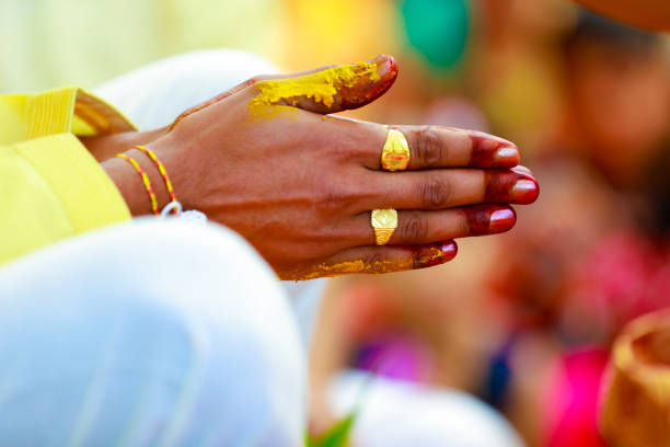 istock Indian Traditional Wedding: Groom hand 1314779371