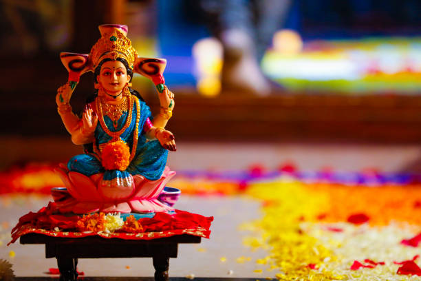 patung dewi dalam pernikahan india - navaratri potret stok, foto, & gambar bebas royalti