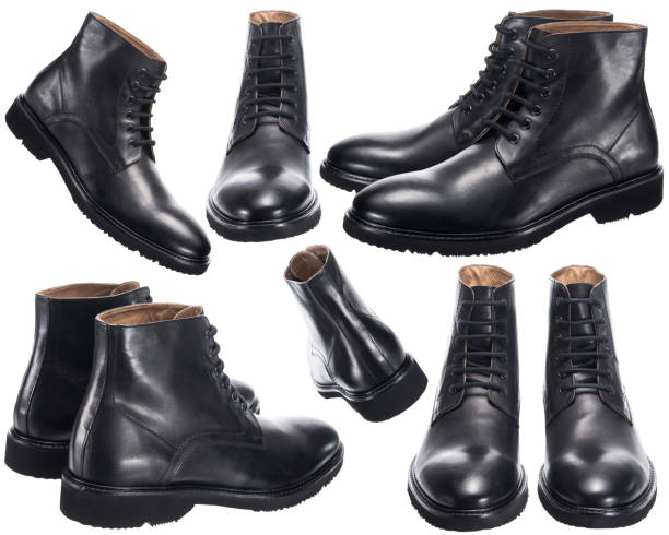 istock men's black shoes with laces 1314780326