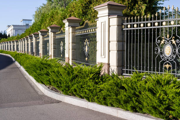 istock Metal forged fence 1314780391