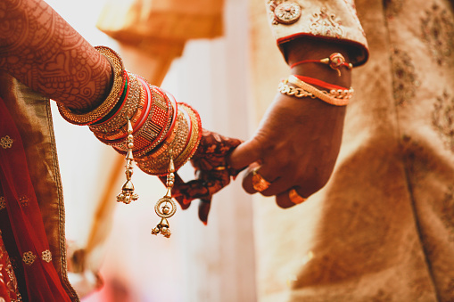 Fotografía de la ceremonia de boda tradicional india photo