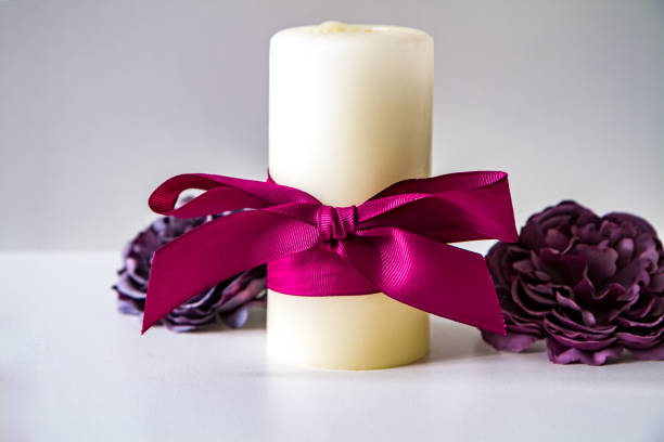 istock large thick candle. 1314780626