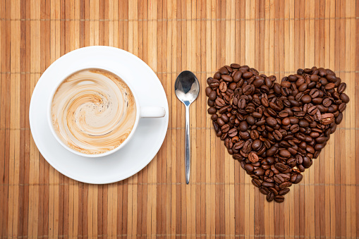 Pretty Cappuccino with Heart Design