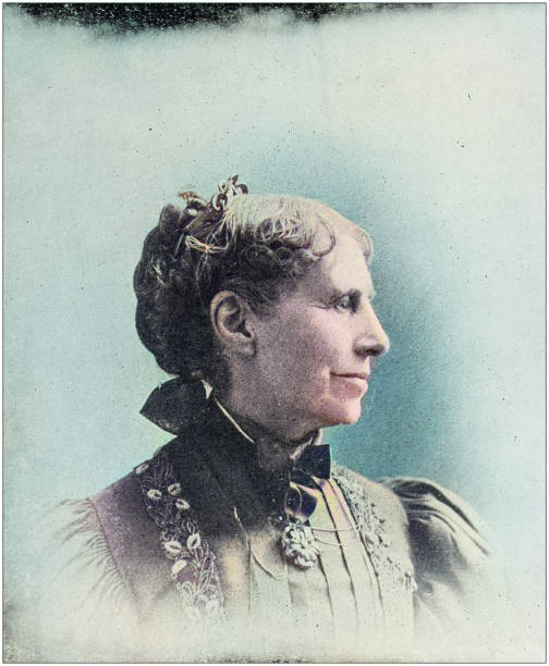 US Army colorized photos: Portrait of Clara Barton US Army colorized photos: Portrait of Clara Barton clara barton stock illustrations
