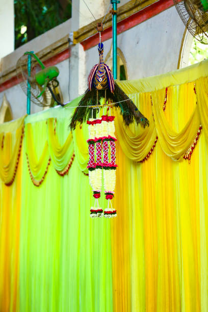 istock indian wedding ceremony :stage decoration with lighting and flower 1314781517