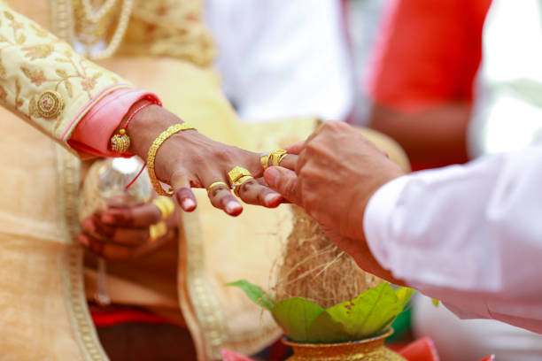 istock Wedding ceremony in Hinduism: groom hand 1314782258