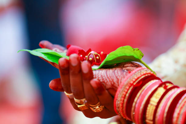 istock Traditional indian wedding ceremony, groom and bride hand 1314782699