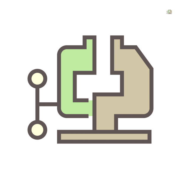 Bench vise or vice vector icon design. 64x64 pixel perfect and editable stroke. Bench vise or vice vector icon design. That clamp, mechanical tools, machine or equipment consist of screw, metal, slide jaw, base and handle. For welder, blacksmith, mechanic using to grip or holding workpiece on table in workshop of industrial work i.e. welding, woodworking, metalworking and construction. 64x64 pixel perfect and editable stroke. rotating work bench stock illustrations