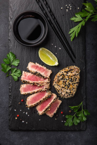 istock grilled teriyaki tuna steak 1314785706