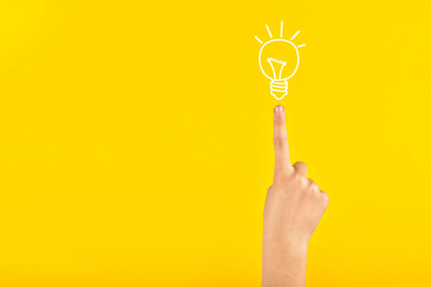 background action, design blank. Motivation.  Attention sign or idea.