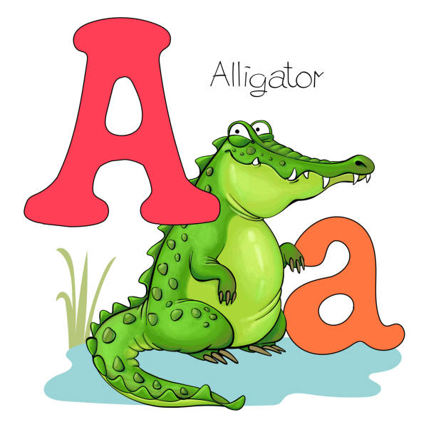 animal alphabet vector art illustration