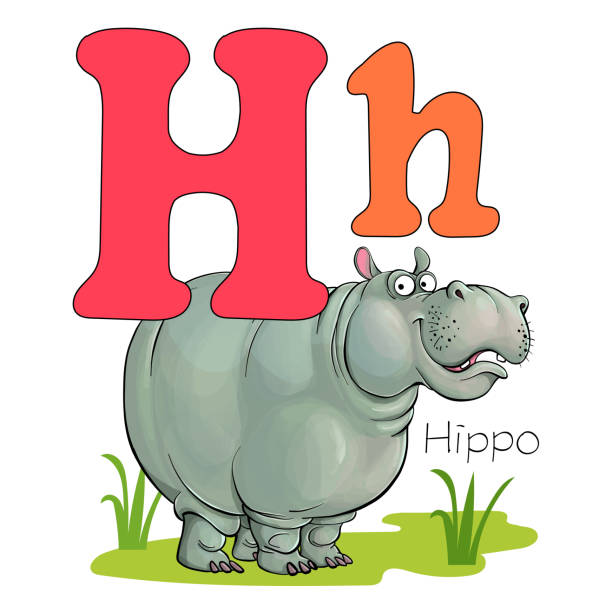 животных алфавита - letter h alphabet education learning stock illustrations