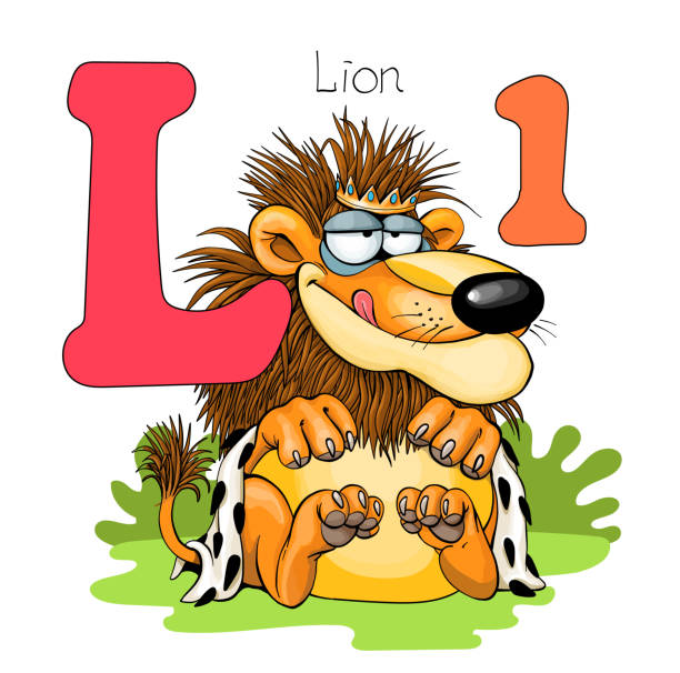 166 Animal Alphabet Letter L For Lion Illustration Vector Illustrations &  Clip Art - iStock