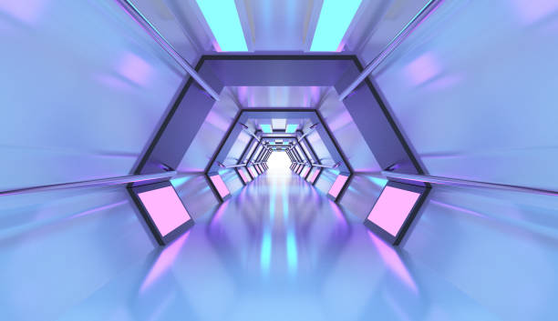istock Futuristic Tunnel with Neon Lights 1314803879