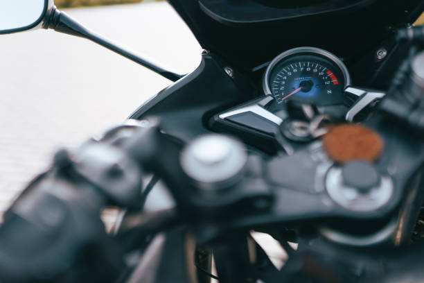 istock Closeup of a motorcycle speedometer 1314804310