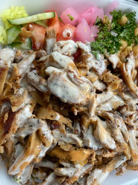 istock Close up of Chicken Shawarma Platter 1314807101