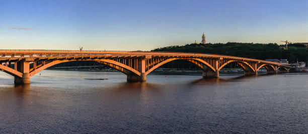 istock Kyiv Bridge Metro across the Dnieper River in Ukraine 1314808619