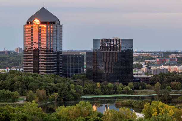 istock Bloomington, Minnesota Skyline during a Summer Sunset 1314809035