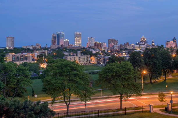 istock The Milwaukee Cityscape during Twilight 1314810339