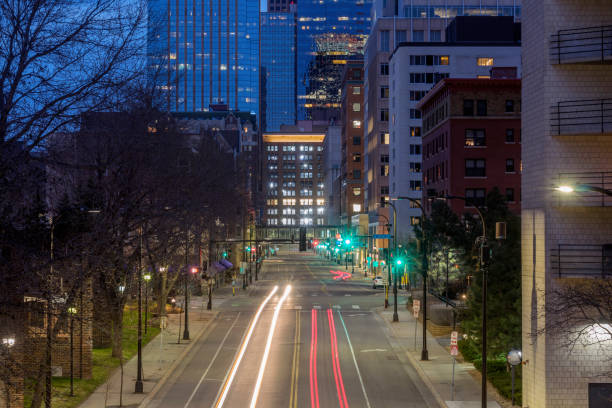 istock Traffic in Downtown Minneapolis during Twilight 1314810411