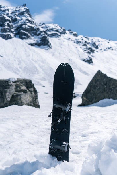 istock Detail of splitboard in snowy meadow 1314818378