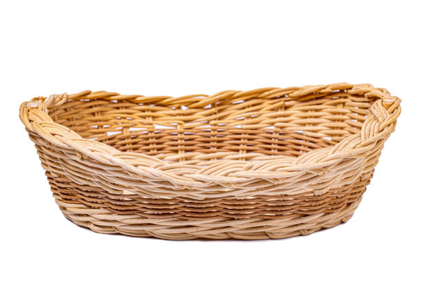 istock handmade wicker basket, insulated on white background 1314824044