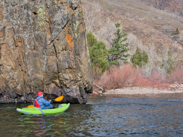 istock whitewater paddling on Poudre River in Colorado 1314824950