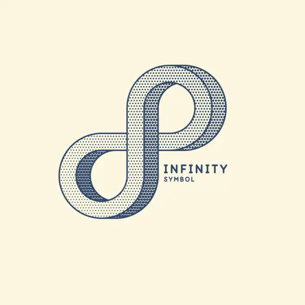Vector illustration of The illustration shows the infinity sign. Modern graphics.