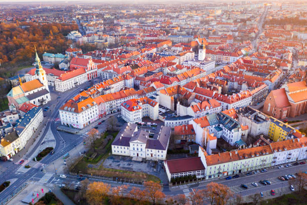 istock Kalisz cityscape at sundown, Poland 1314825502