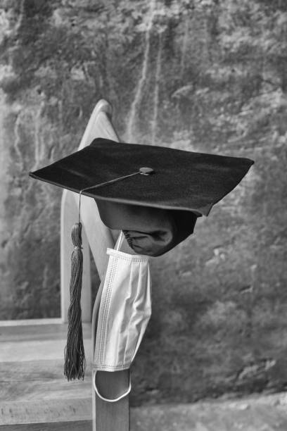 istock Monochrome composition of graduation day 1314825689