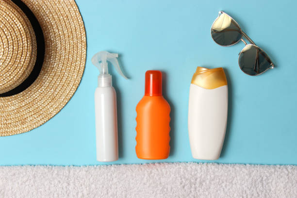 istock sunscreens on a colored background close-up. Sun protection for skin 1314827185