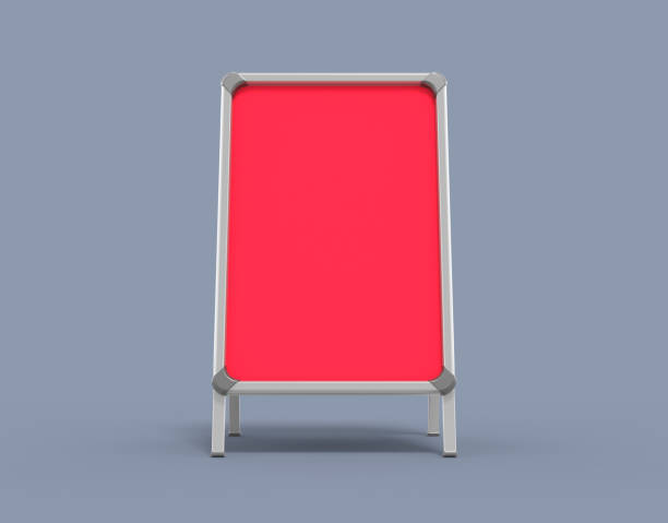 istock Metallic Outdoor Stand Mockup Set, isolated 1314831496
