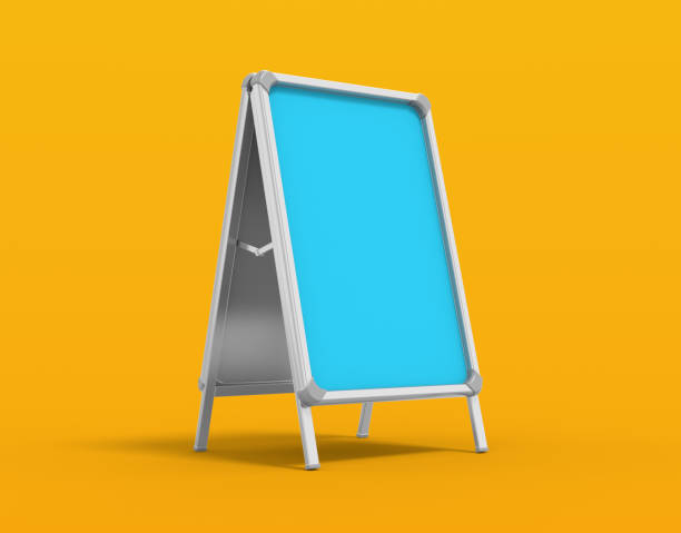 istock Metallic Outdoor Stand Mockup Set, isolated 1314831500
