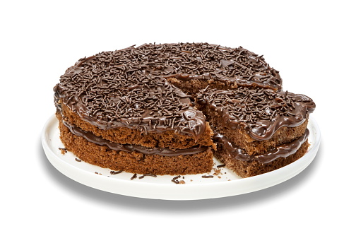 Chocolate cake with chocolate cream filling