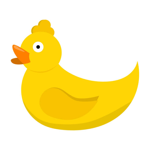 istock Isolated yellow rubber duck children toy. Rubber duck on white background. Vector cartoon illustration. 1314847564