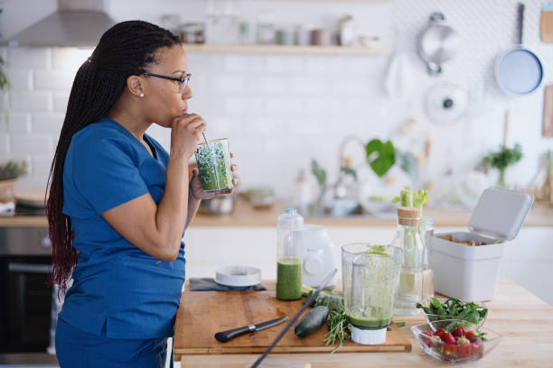 istock Woman drinking healthy smoothie at home 1314851350