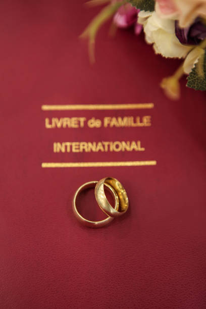 istock Certificate of Marriage and Rings 1314851882